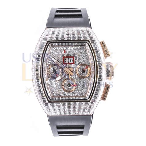 full diamond iced out richard mille|Richard Mille diamond.